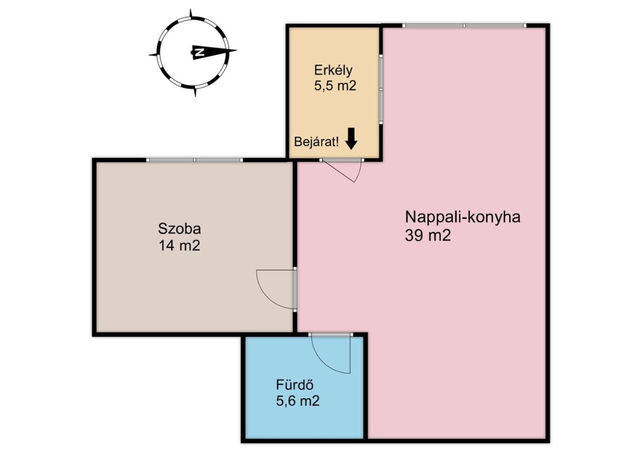 Deli Terasz C Apartman Free Parking, Self-Check-In Anytime Győr Kültér fotó